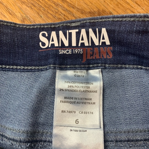 NWT Santana Jeans High Rise Slim Leg Blue Denim - Size 6 - Picture 3 of 9
